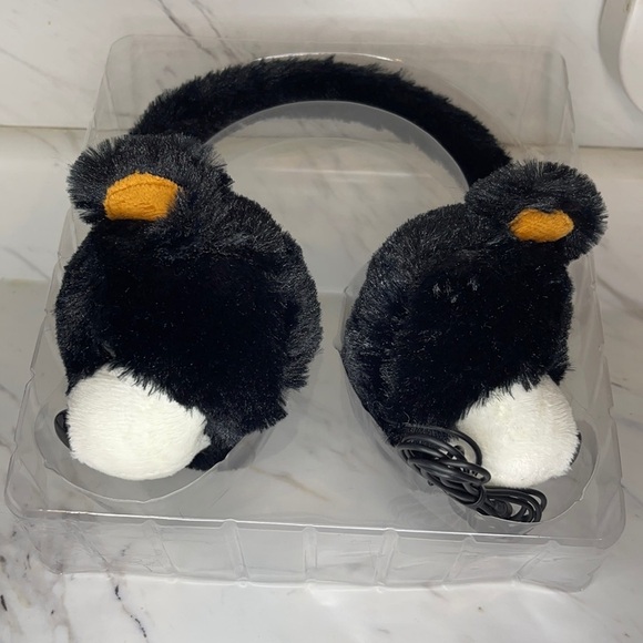 NWT Kids Plush Teddy Bear Wired Headphones – 3.5mm Jack - Black - Picture 3 of 8